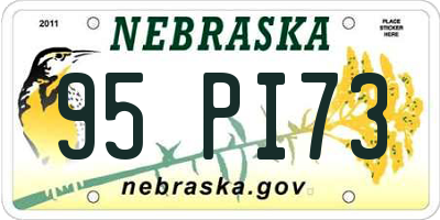 NE license plate 95PI73