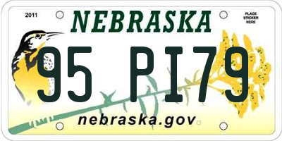 NE license plate 95PI79