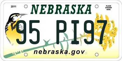 NE license plate 95PI97