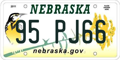 NE license plate 95PJ66