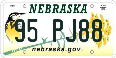 NE license plate 95PJ88