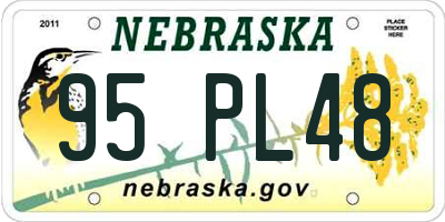 NE license plate 95PL48