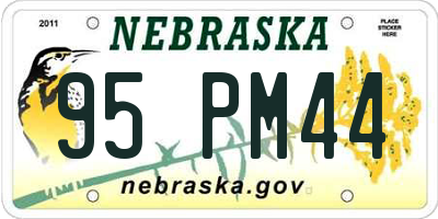 NE license plate 95PM44