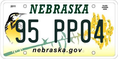 NE license plate 95PP04