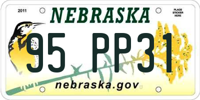 NE license plate 95PP31
