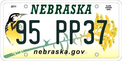 NE license plate 95PP37