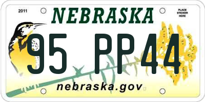 NE license plate 95PP44