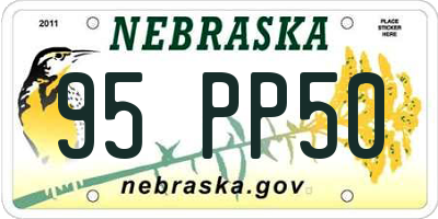 NE license plate 95PP50