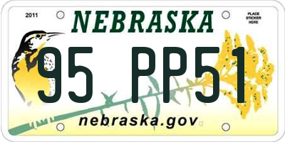 NE license plate 95PP51