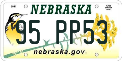 NE license plate 95PP53
