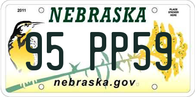 NE license plate 95PP59