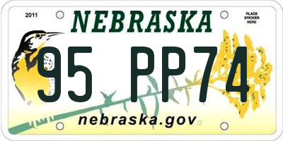 NE license plate 95PP74