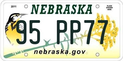 NE license plate 95PP77