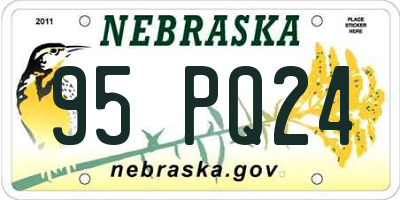 NE license plate 95PQ24
