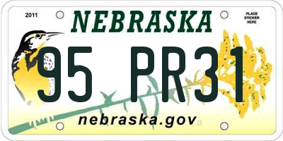 NE license plate 95PR31