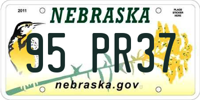 NE license plate 95PR37