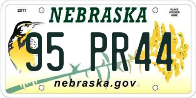 NE license plate 95PR44