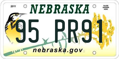 NE license plate 95PR91