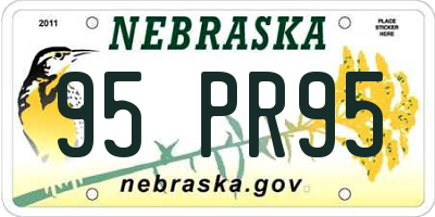 NE license plate 95PR95