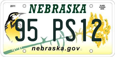 NE license plate 95PS12