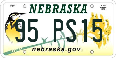 NE license plate 95PS15