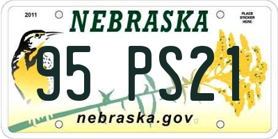 NE license plate 95PS21