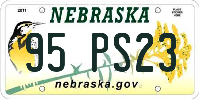 NE license plate 95PS23