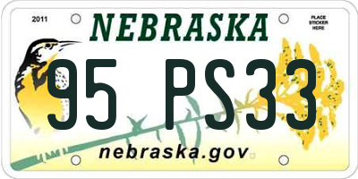 NE license plate 95PS33