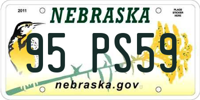 NE license plate 95PS59