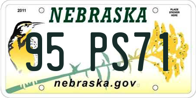 NE license plate 95PS71