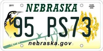 NE license plate 95PS73