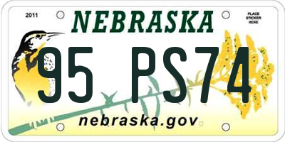 NE license plate 95PS74