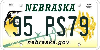 NE license plate 95PS79