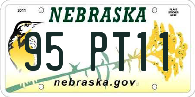 NE license plate 95PT11