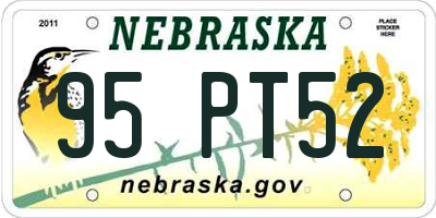 NE license plate 95PT52