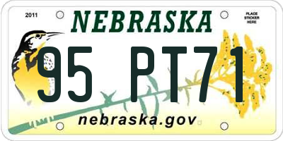 NE license plate 95PT71