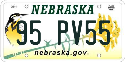 NE license plate 95PV55