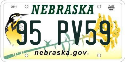 NE license plate 95PV59