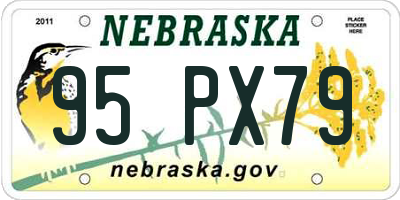 NE license plate 95PX79