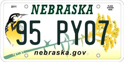 NE license plate 95PY07