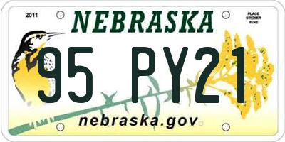 NE license plate 95PY21