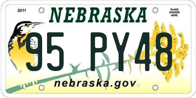 NE license plate 95PY48