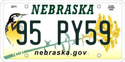 NE license plate 95PY59