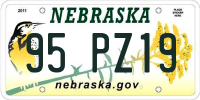 NE license plate 95PZ19
