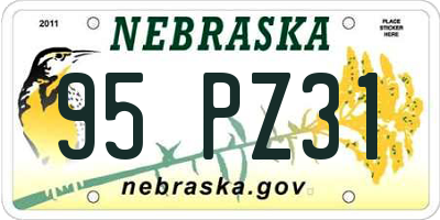 NE license plate 95PZ31