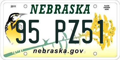 NE license plate 95PZ51