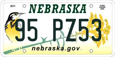 NE license plate 95PZ53