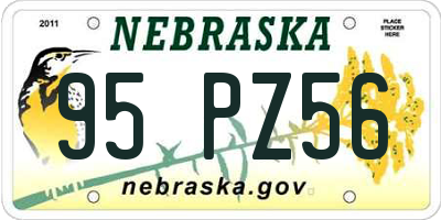 NE license plate 95PZ56