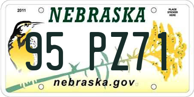 NE license plate 95PZ71