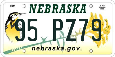 NE license plate 95PZ79